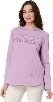 Худи Life is Good Linear Mountainscape Crusher-Flex Hoodie Tunic, цвет Violet Purple