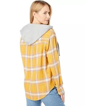 Худи Lucky Brand Fashion Plaid Hoodie, цвет Yellow Plaid