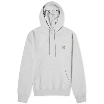 Худи Maison Kitsune Fox Head Patch Regular, цвет Light Grey Melange