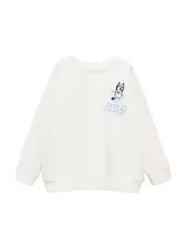 Худи MANGO KIDS Sweatshirt BLUEY, белый