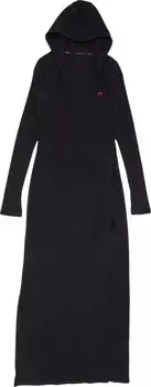 Худи Marine Serre Cache Coeur Hoodie Dress 'Black', черный