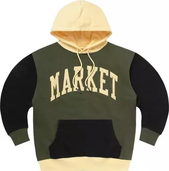 Худи Market Colorblock Hoodie 'Black/Grey', разноцветный