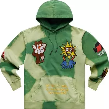 Худи Market Land Escape Tie Dye Hoodie 'Amazon Tie Dye', зеленый