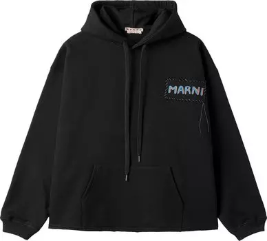 Худи Marni Logo Cropped 'Black', черный