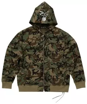 Худи Mastermind World Camo Zip-Up Hoodie 'Woodland', коричневый
