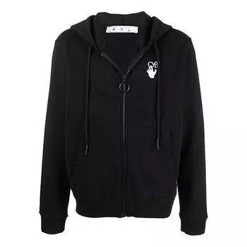 Худи Men's Off-White FW21 Logo Arrow Pattern Zipper Loose Fit Black