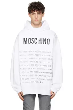 Худи Message Moschino, белый