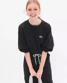 Худи Mini Gap с логотипом, серый