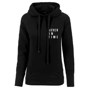 Худи Miss Tee MT2531 Never On Time, черный