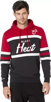Худи Mitchell & Ness NBA Head Coach Hoodie Heat, цвет Red/Black