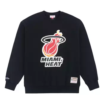 Худи Mitchell & Ness x NBA Miami Heat Logo Sweatshirt 'Black', черный