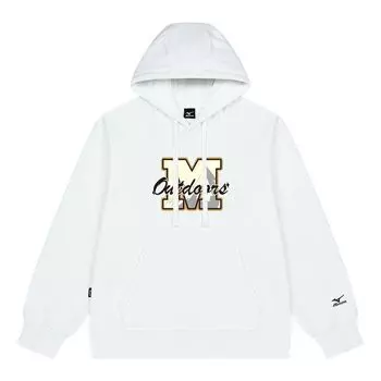 Худи Mizuno Logo Print Hoodie 'White', белый