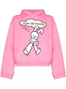 Худи Monday с эффектом потертости Natasha Zinko, розовый