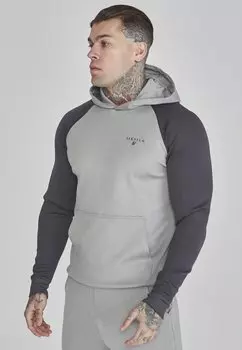 Худи Muscle Fit SIKSILK, серый меланж
