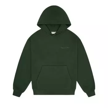 Худи Museum of Peace & Quiet Wordmark Pigment Dyed Hoodie 'Forest', зеленый