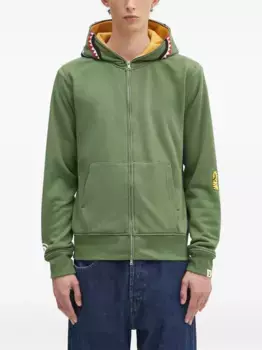 Худи на молнии A BATHING APE, зеленый