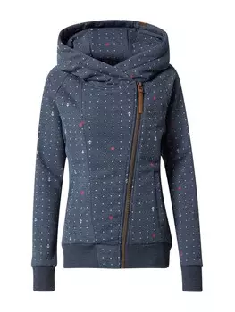 Худи на молнии Alife And Kickin, морской синий/пастельный синий