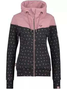 Худи на молнии Alife And Kickin VALINA, темно-розовый/черный