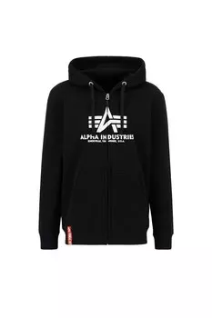Худи на молнии Alpha Industries, черный