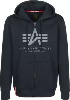 Худи на молнии Alpha Industries, морской синий