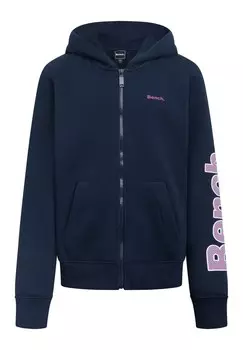 Худи на молнии Bench, темно-синий