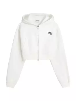 Худи на молнии Bershka, белый