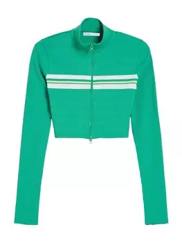 Худи на молнии Bershka, зеленый