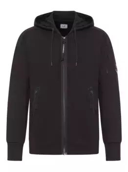 Худи на молнии C.P. Company, черный