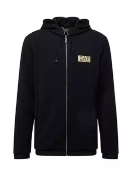 Худи на молнии Ea7 Emporio Armani, черный
