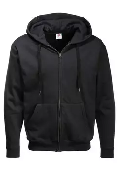 Худи на молнии Fruit Of The Loom, черный