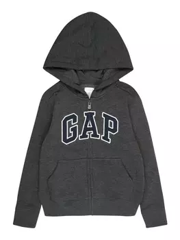Худи на молнии Gap, темно-серый