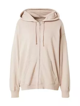 Худи на молнии Hollister, бежевый