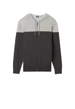 Худи на молнии Intimissimi, светло-серый/темно-серый