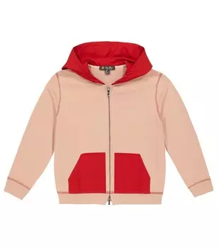 Худи на молнии из хлопкового джерси Playground Loro Piana, разноцветный