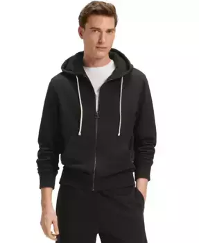 Худи на молнии из мерсеризованного хлопкового термоутепления HUGO BOSS BECKHAM x BOSS для мужчин, черный