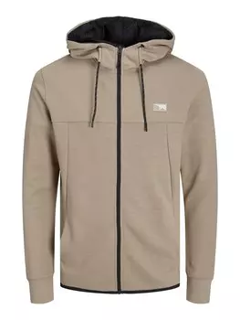 Худи на молнии JACK & JONES AIR, бежевый