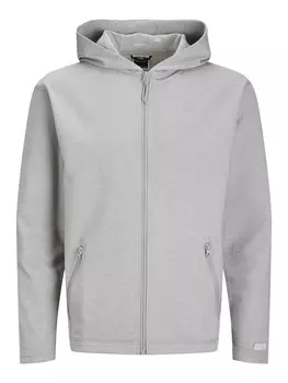 Худи на молнии JACK & JONES, цвет Silver Grey/Light Grey