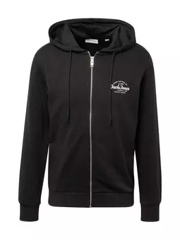 Худи на молнии JACK & JONES FOREST, черный