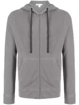 Худи на молнии James Perse, серый