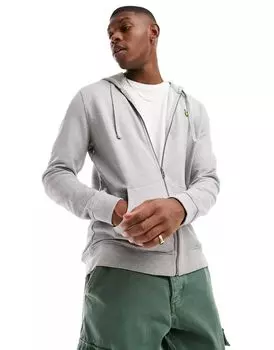 Худи на молнии Lyle & Scott серого цвета Lyle & Scott Vintage