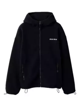 Худи на молнии MIU MIU, синий