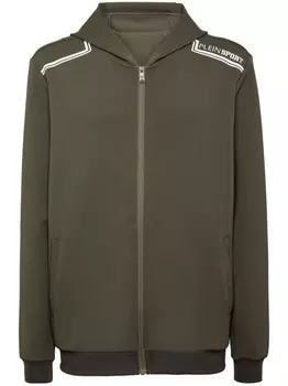 Худи на молнии Plein Sport, зеленый