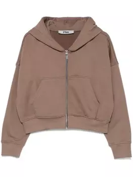 Худи на молнии PNK, коричневый