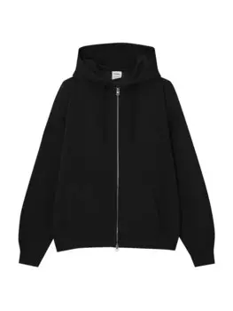Худи на молнии Pull&Bear, черный