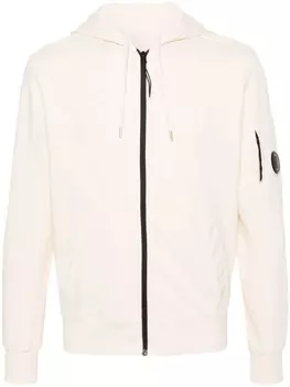 Худи на молнии с декором Lens C.P. Company, бежевый