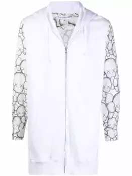 Худи на молнии с графичным принтом Comme Des Garons Shirt, белый