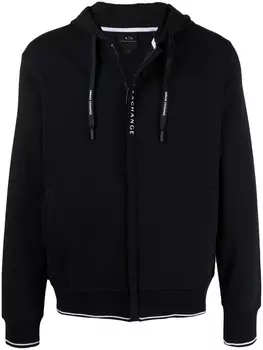 Худи на молнии с кулиской Armani Exchange, синий