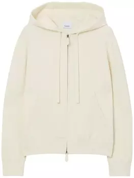 Худи на молнии с кулиской Burberry, белый