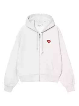 Худи на молнии с логотипом CARHARTT WIP, серый