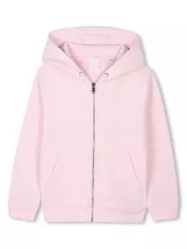 Худи на молнии с логотипом Givenchy Kids, розовый